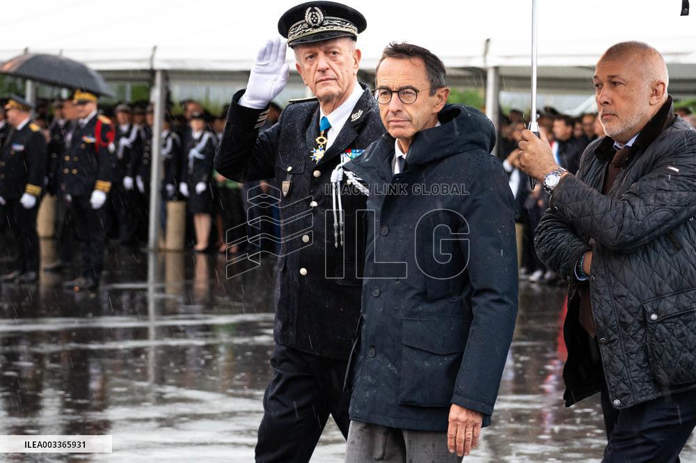 Bruno Retailleau at a farewell ceremony - Velizy-Villacoublay