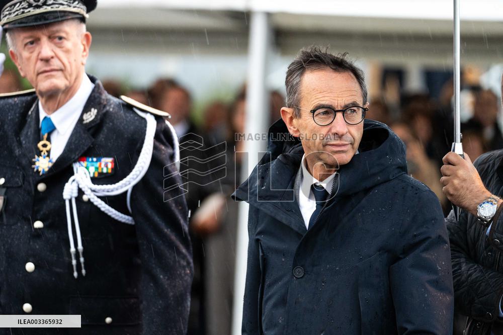 Bruno Retailleau at a farewell ceremony - Velizy-Villacoublay