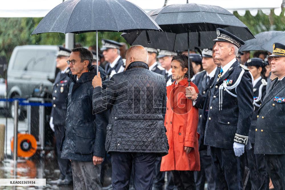 Bruno Retailleau at a farewell ceremony - Velizy-Villacoublay