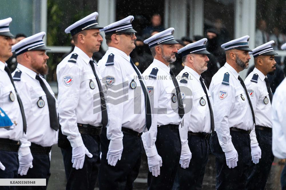 Bruno Retailleau at a farewell ceremony - Velizy-Villacoublay