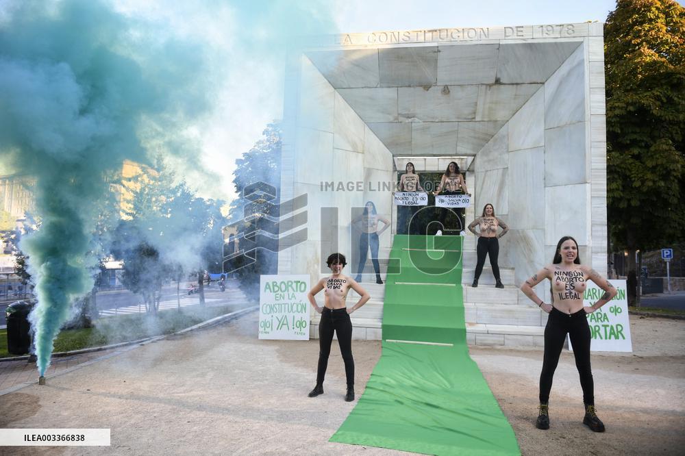 Femen Takes Action To Decriminalise Abortion - Madrid