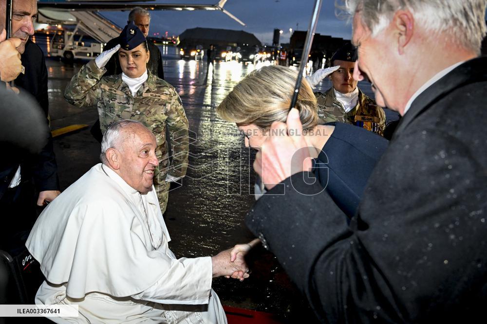 Royals Welcome Pope Francis - Brussels