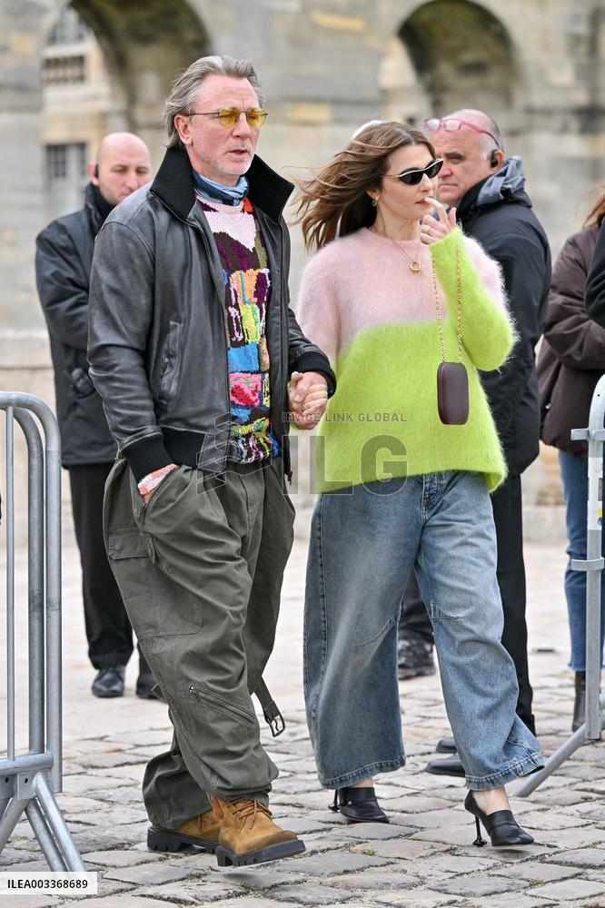 PFW Loewe Outside Arrivals