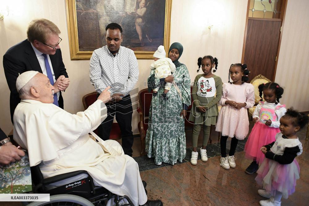 Pope Francis Meets Families of Migrants - Brussels