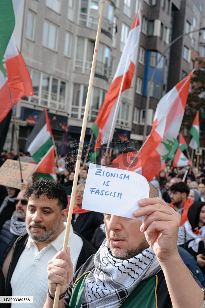 Pro Lebanon And Palestine Protest - Berlin