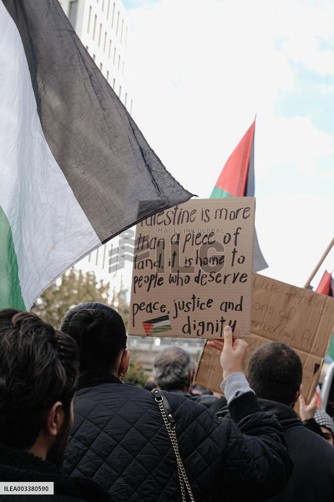 Pro Lebanon And Palestine Protest - Berlin