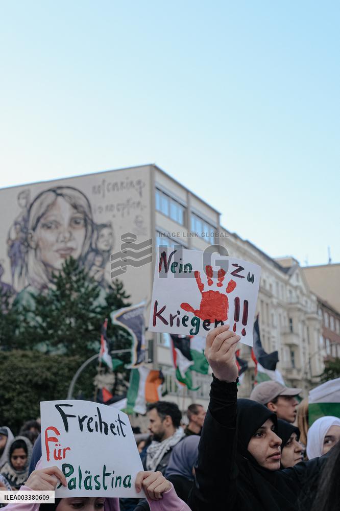 Pro Lebanon And Palestine Protest - Berlin