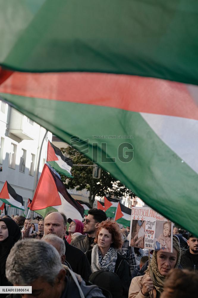 Pro Lebanon And Palestine Protest - Berlin