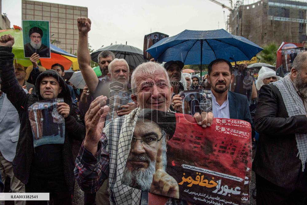 Iranians Mourn Nasrallah - Tehran