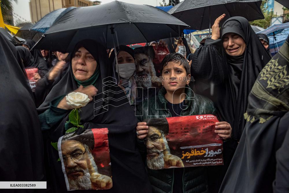 Iranians Mourn Nasrallah - Tehran