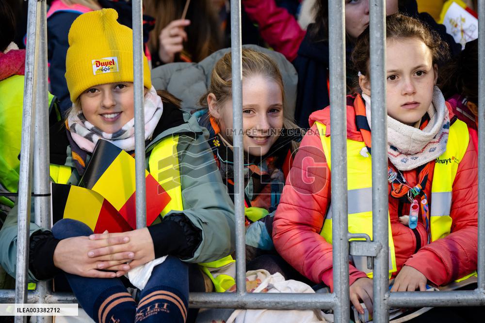 Pope Francis Leads Mass At King Baudouin Stadium - Brussels