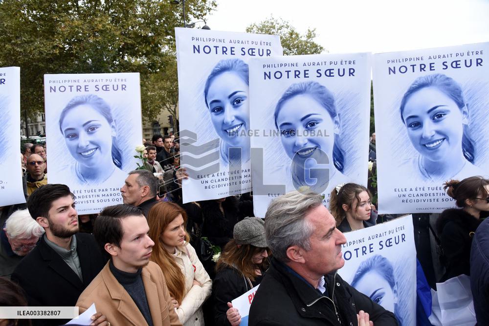Tribute To Philippine, A 19-Year-Old Student Found Dead - Paris