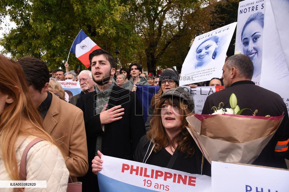 Tribute To Philippine, A 19-Year-Old Student Found Dead - Paris