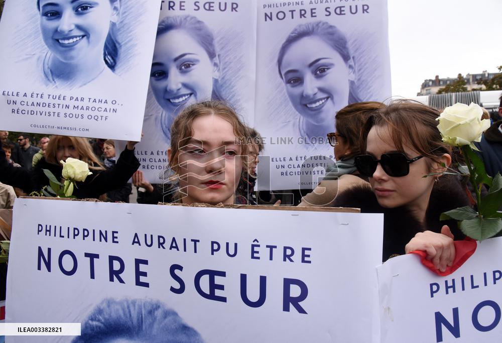 Tribute To Philippine, A 19-Year-Old Student Found Dead - Paris