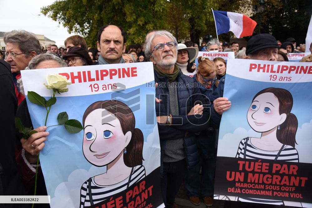 Tribute To Philippine, A 19-Year-Old Student Found Dead - Paris