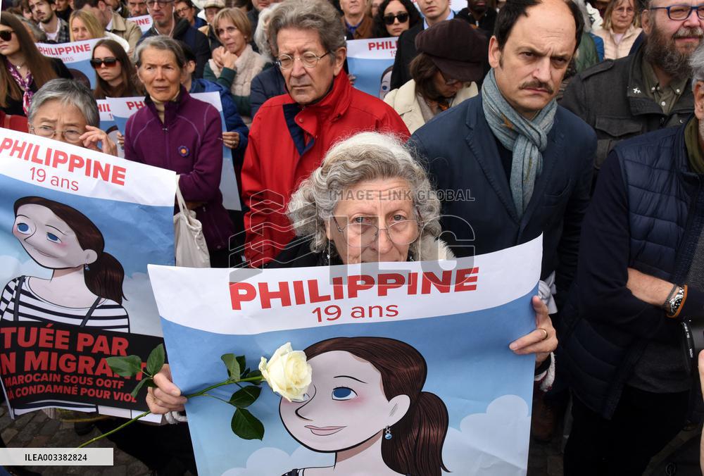 Tribute To Philippine, A 19-Year-Old Student Found Dead - Paris