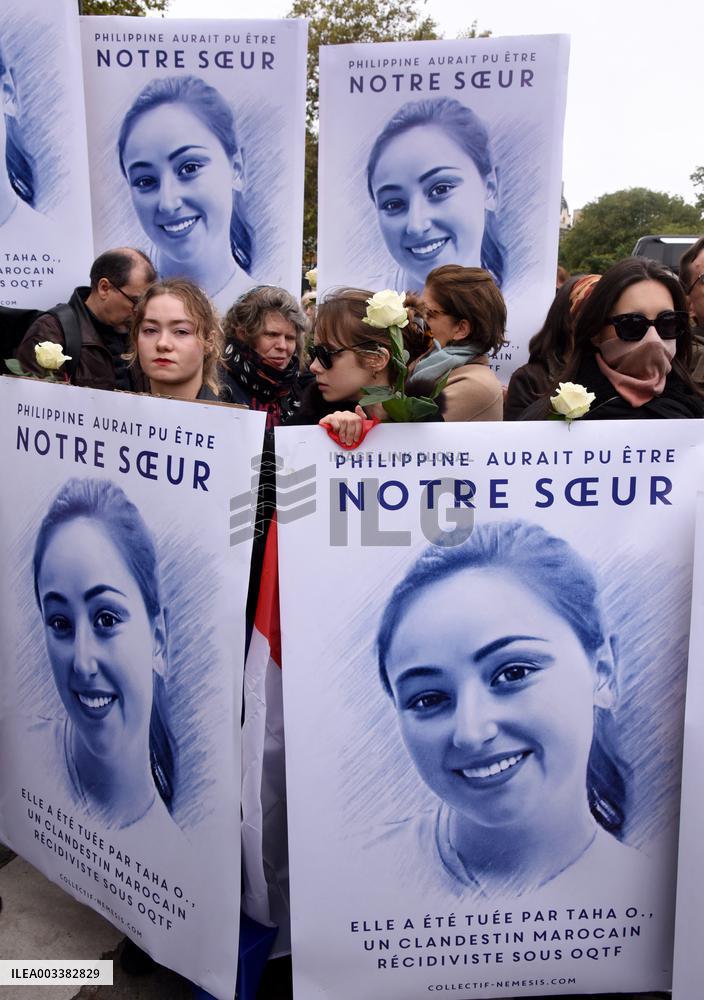 Tribute To Philippine, A 19-Year-Old Student Found Dead - Paris