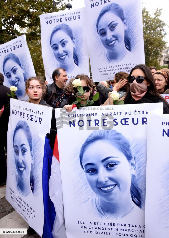 Tribute To Philippine, A 19-Year-Old Student Found Dead - Paris