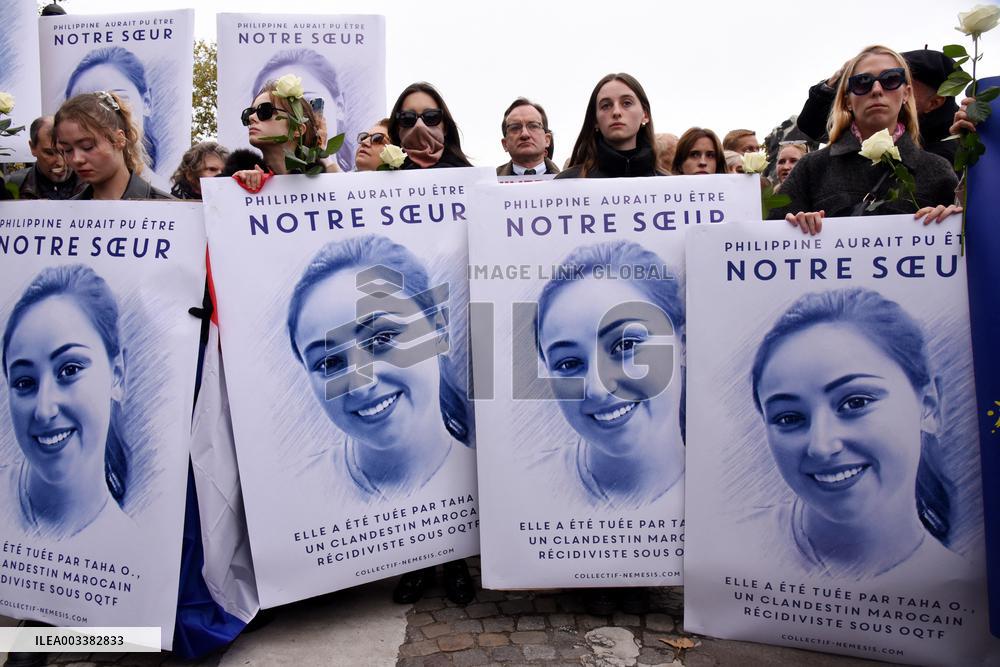 Tribute To Philippine, A 19-Year-Old Student Found Dead - Paris