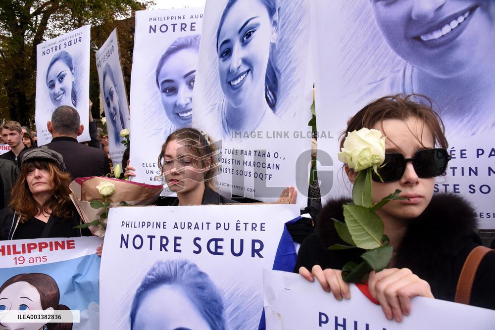 Tribute To Philippine, A 19-Year-Old Student Found Dead - Paris