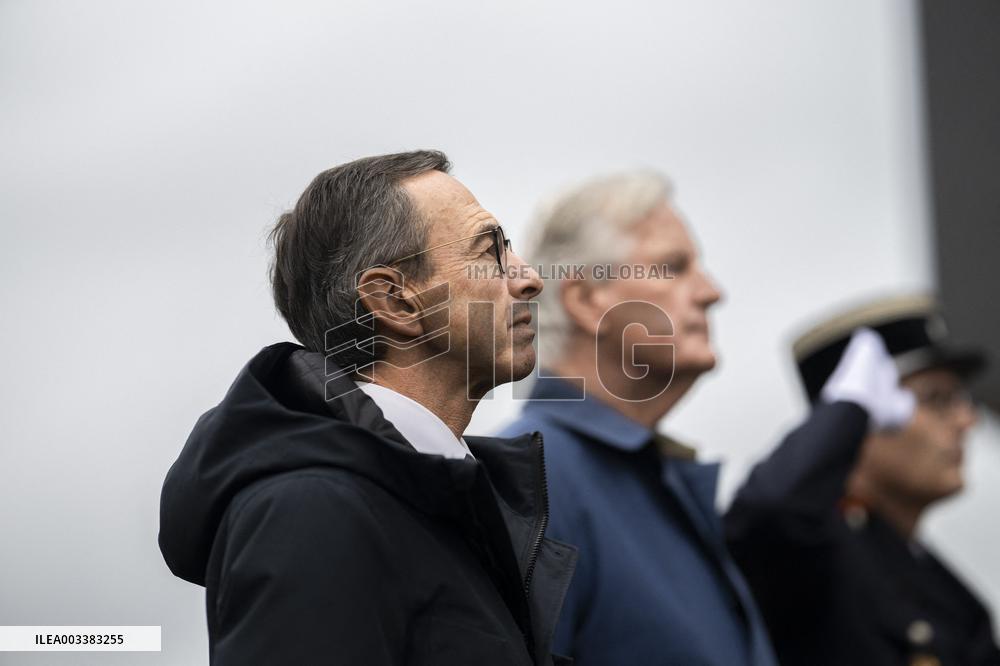Michel Barnier and Bruno Retailleau at 130th "Congres National des Sapeurs-Pompiers de France" - Macon