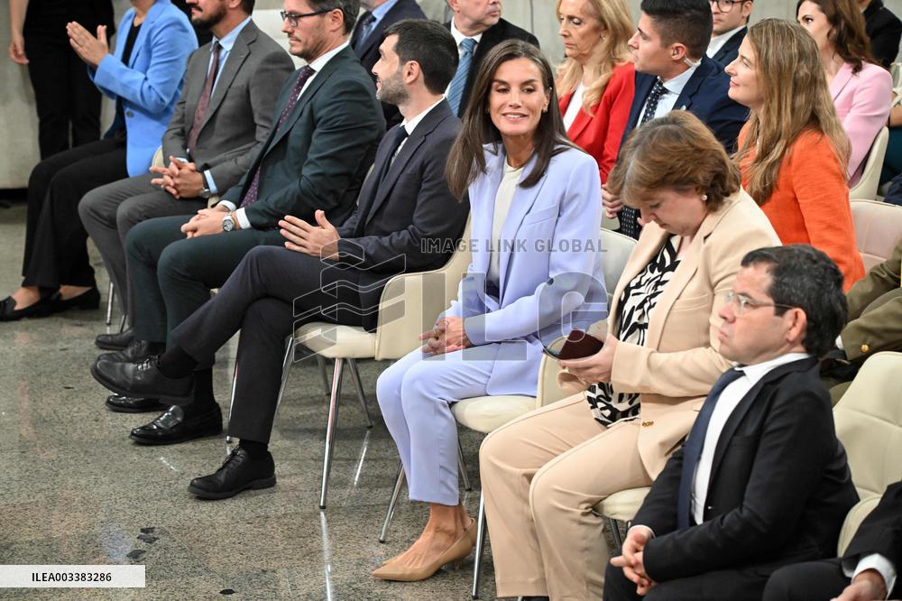 Queen Letizia At Presentation Of New National Radio Service - Madrid