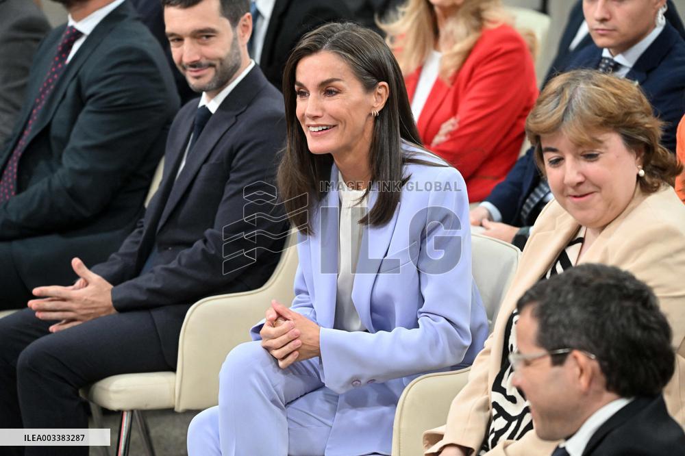 Queen Letizia At Presentation Of New National Radio Service - Madrid