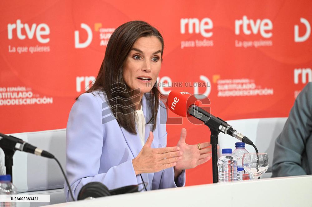 Queen Letizia At Presentation Of New National Radio Service - Madrid