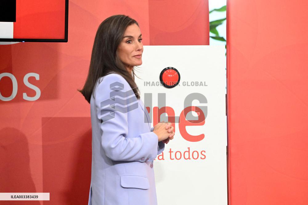 Queen Letizia At Presentation Of New National Radio Service - Madrid