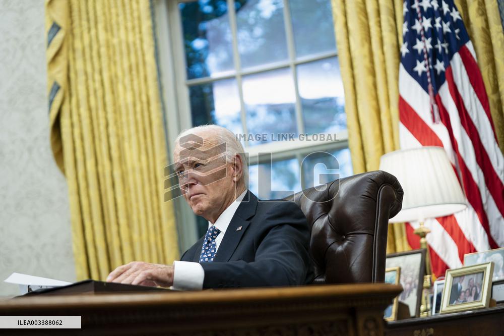 President Biden Recieves Briefing on Repsonse to Hurricane Helene