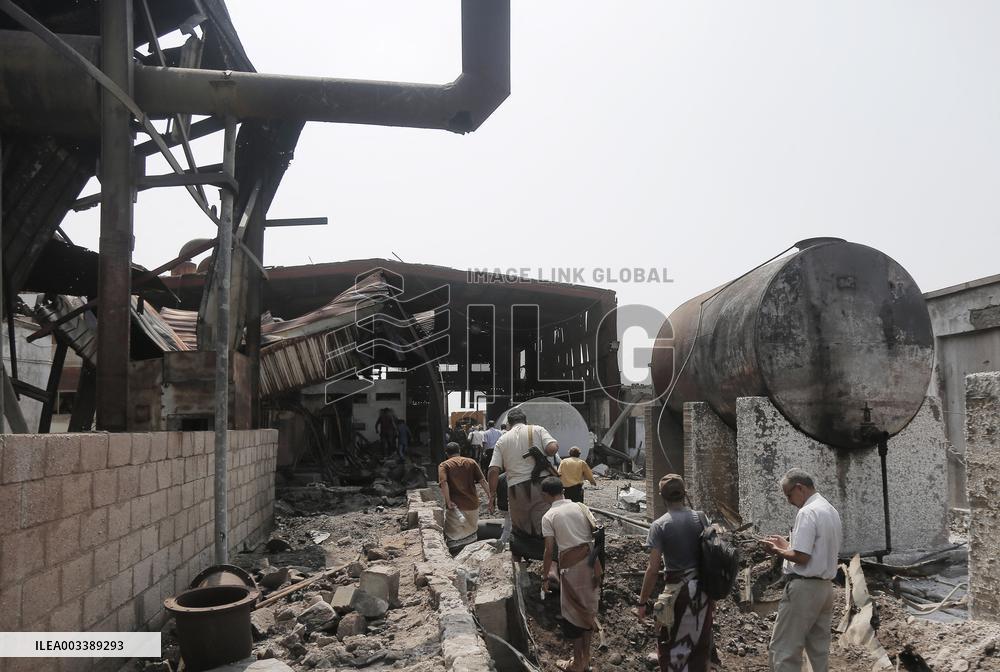 Israel Strikes Power Station Of The Hodeidah Port - Yemen