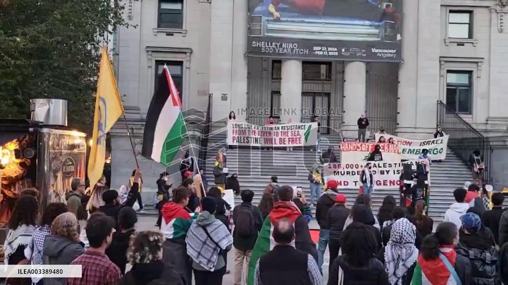 Canada: Protest In Solidarity With Lebanon And Palestine In Vancouver