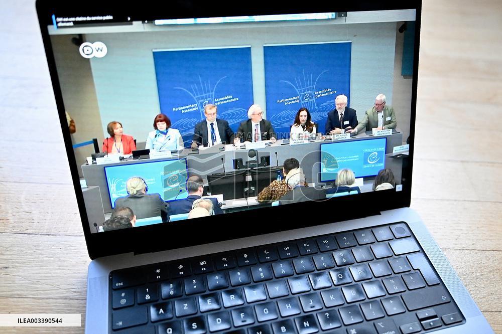 Julian Assange at the Council of Europe - Strasbourg