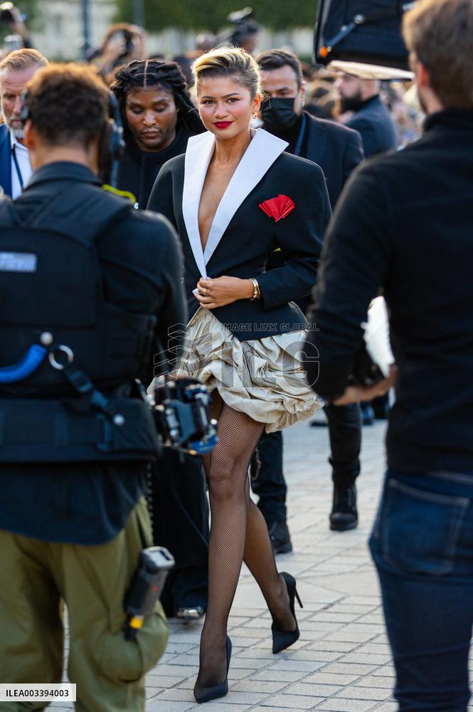 PFW - Arrivals At Louis Vuitton  Show NB