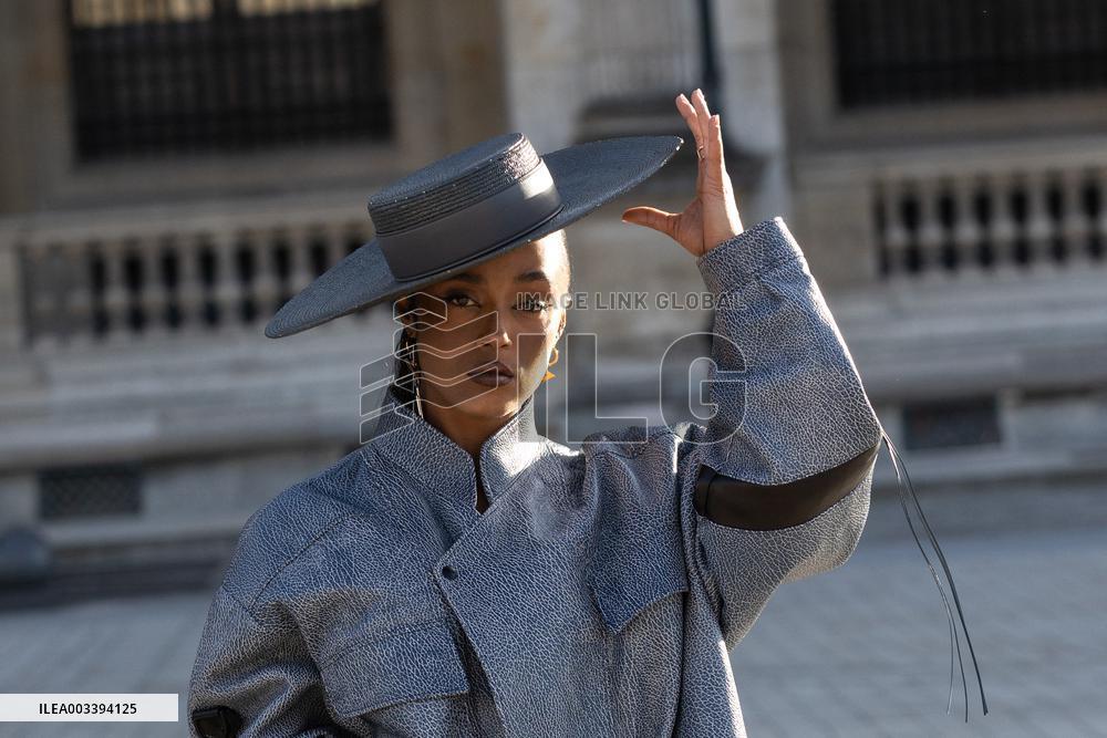 PFW - Arrivals At Louis Vuitton  Show NB