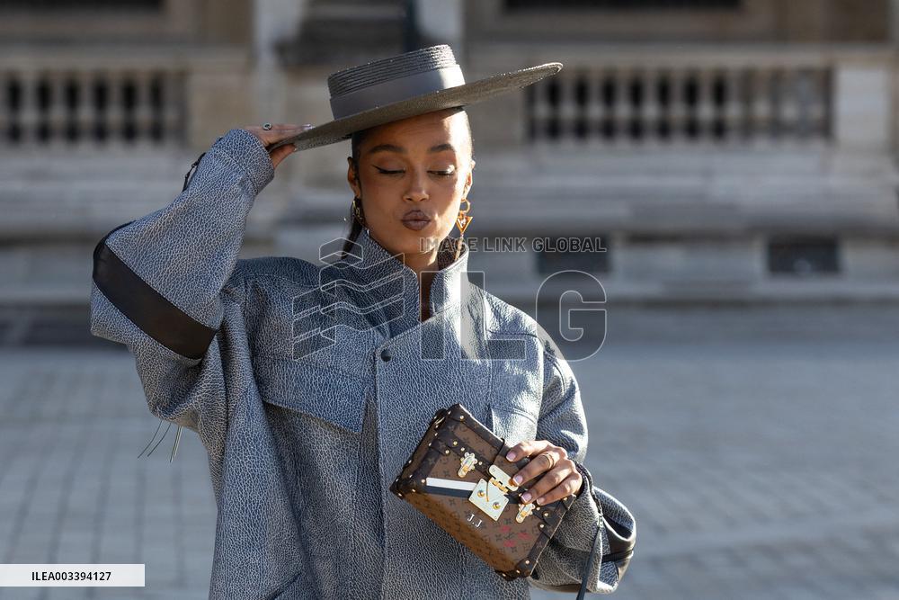 PFW - Arrivals At Louis Vuitton  Show NB