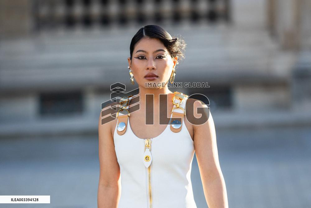 PFW - Arrivals At Louis Vuitton  Show NB