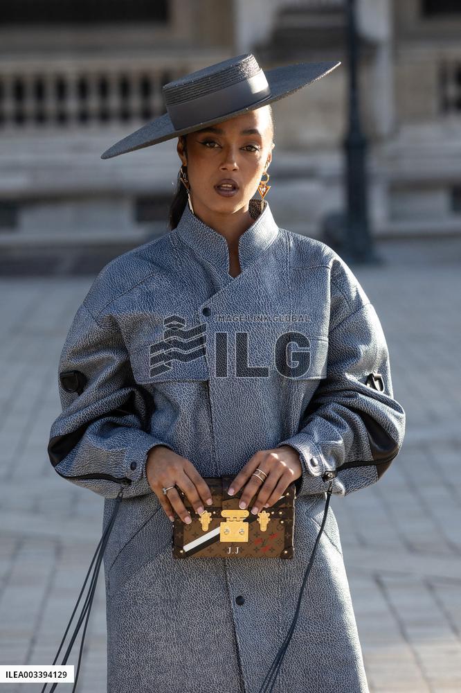 PFW - Arrivals At Louis Vuitton  Show NB