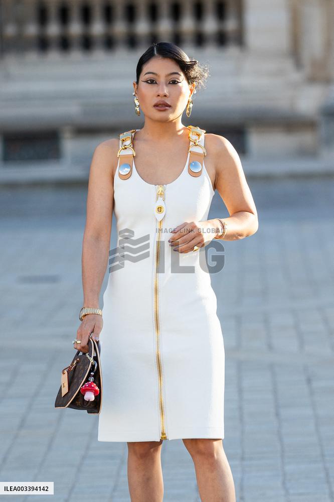 PFW - Arrivals At Louis Vuitton  Show NB