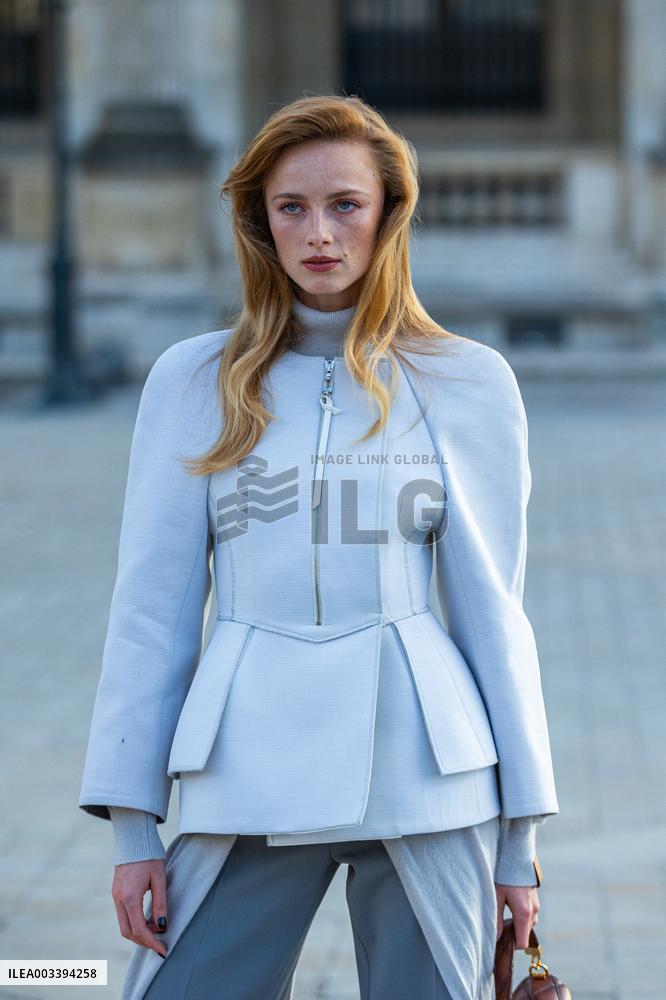 PFW - Arrivals At Louis Vuitton  Show NB