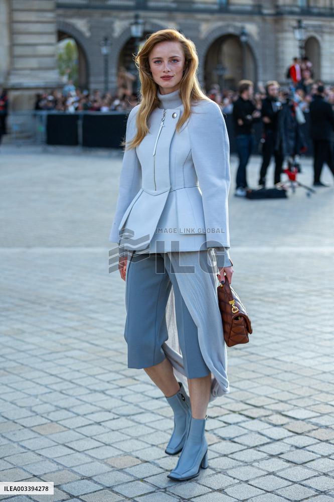 PFW - Arrivals At Louis Vuitton  Show NB