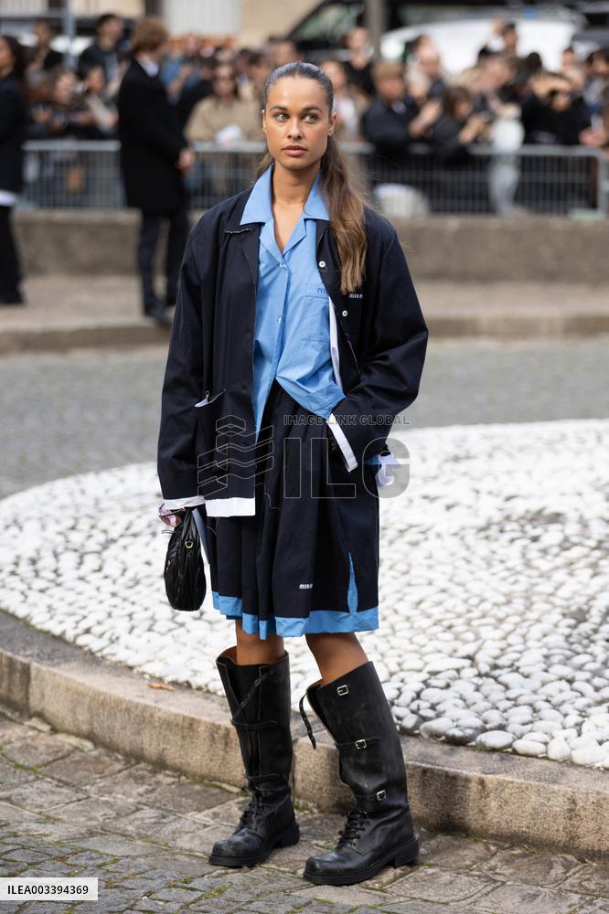 PFW - Arrivals At Miu Miu  Show NB
