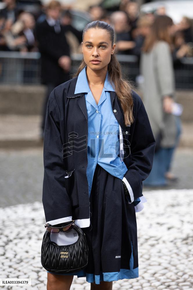 PFW - Arrivals At Miu Miu  Show NB