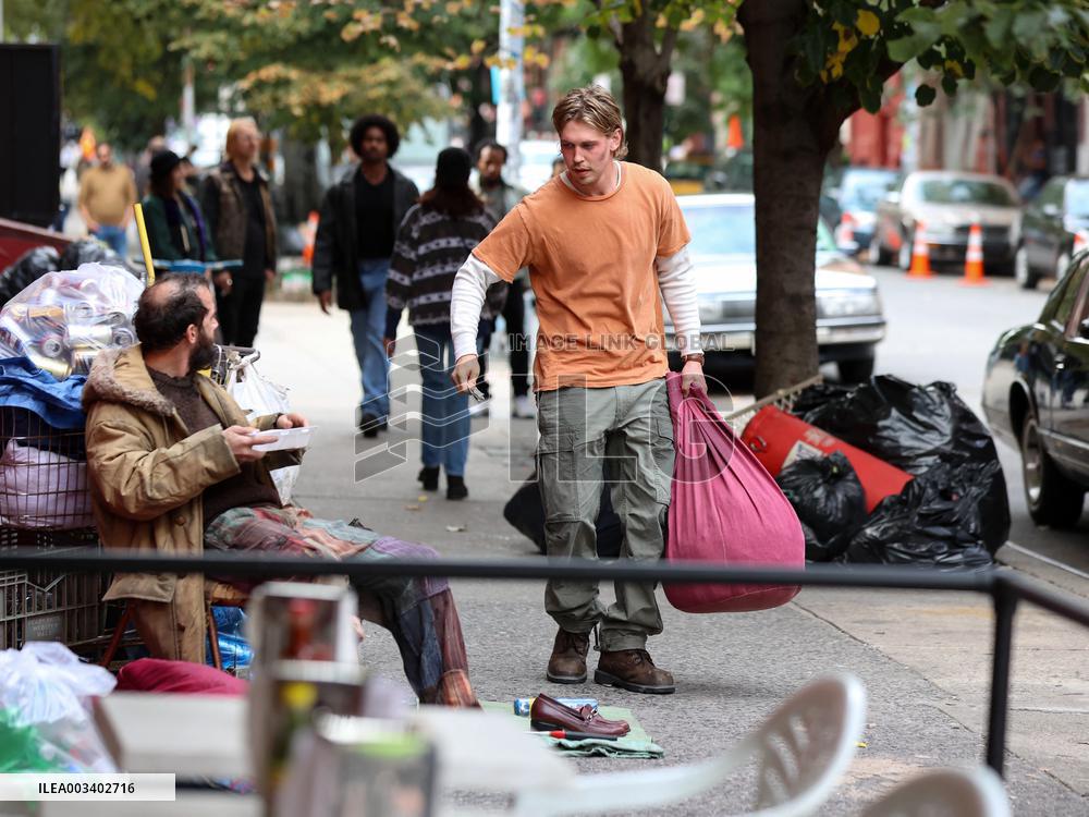 Austin Butler On Set - NYC