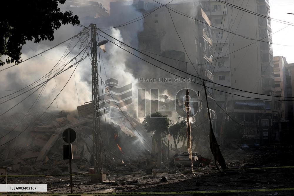 Nine Killed In Israeli Air Strike On Central Beirut