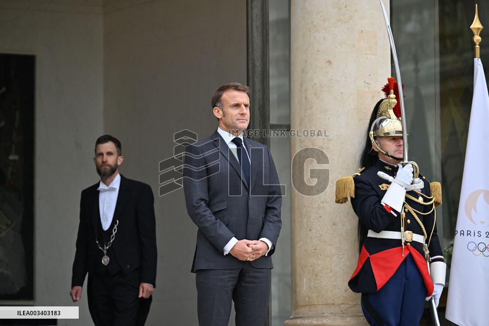 President Macron Welcomes King Of Cambodia - Paris