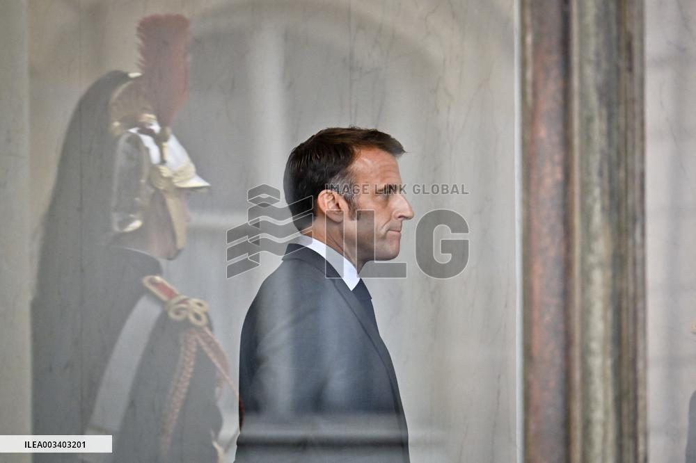 President Macron At The Elysee Palace - Paris