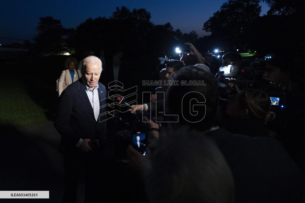 President Joe Biden returns to the White House