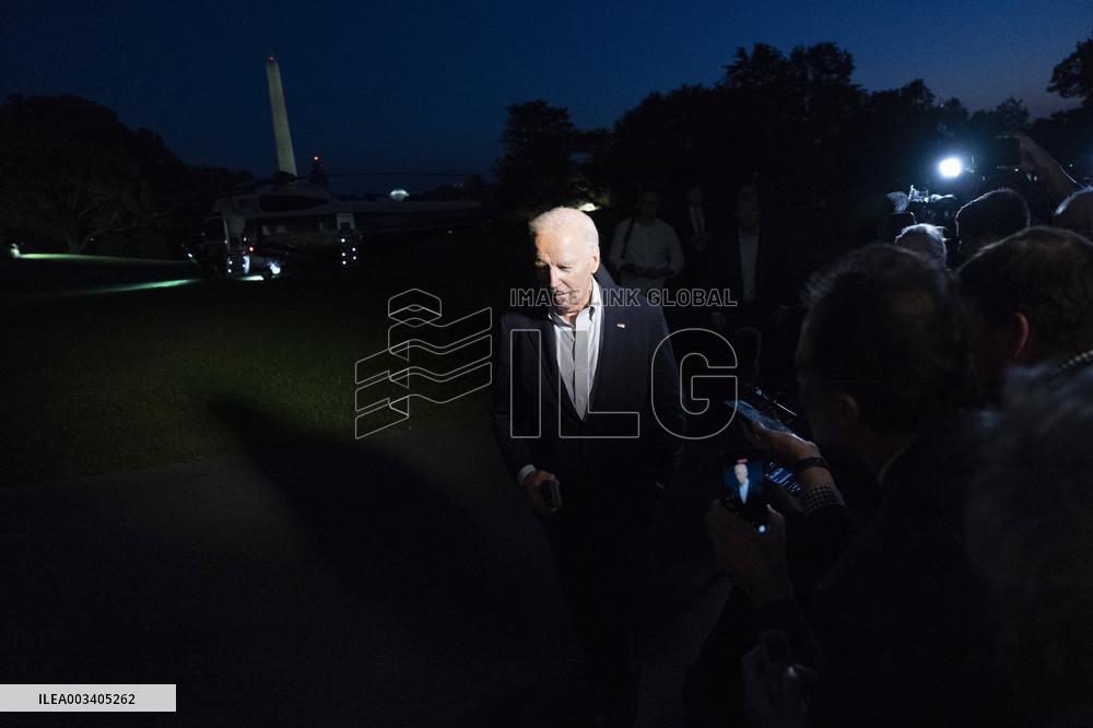 President Joe Biden returns to the White House