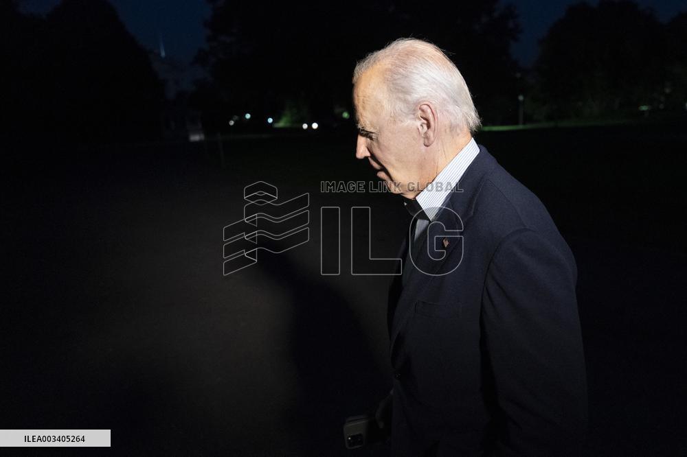President Joe Biden returns to the White House